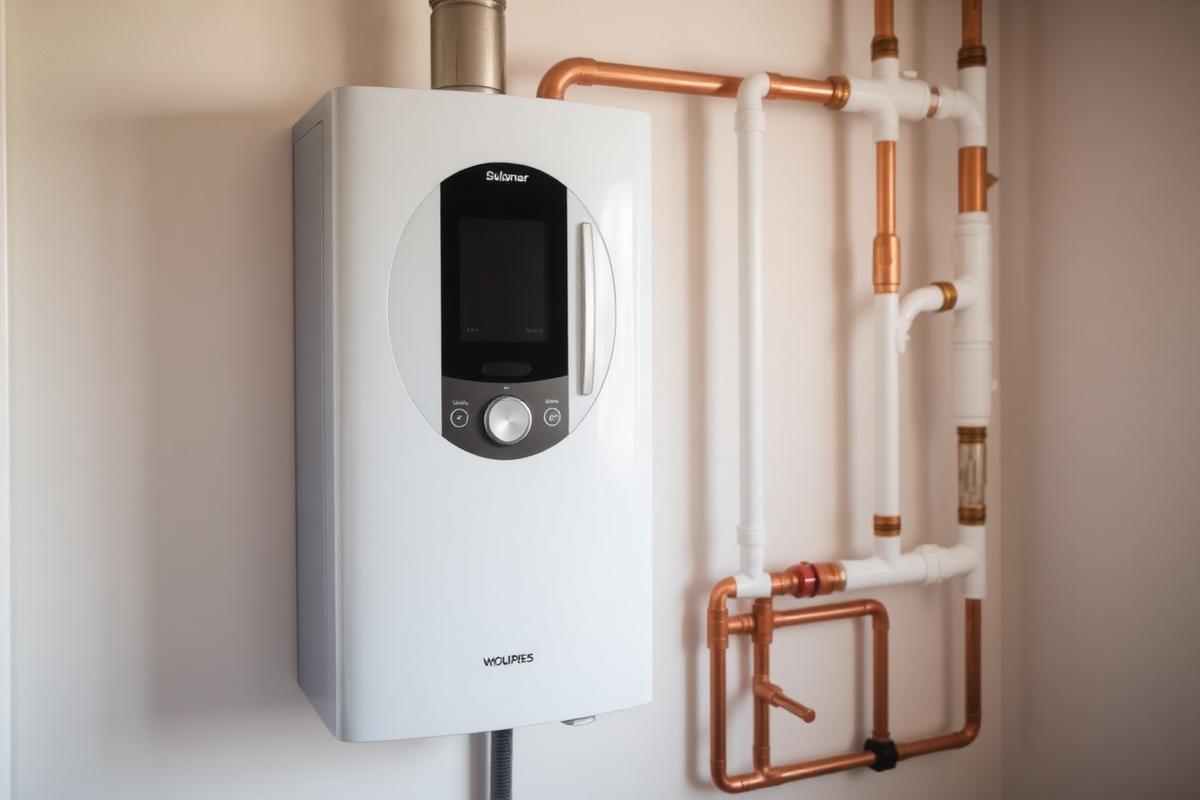 Nieuwe condensatieketel geplaatst door HEATR in een technische ruimte